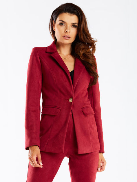 Marynarka damska Awama A460 1098949 XL Bordowa (5902360560284) - obraz 4