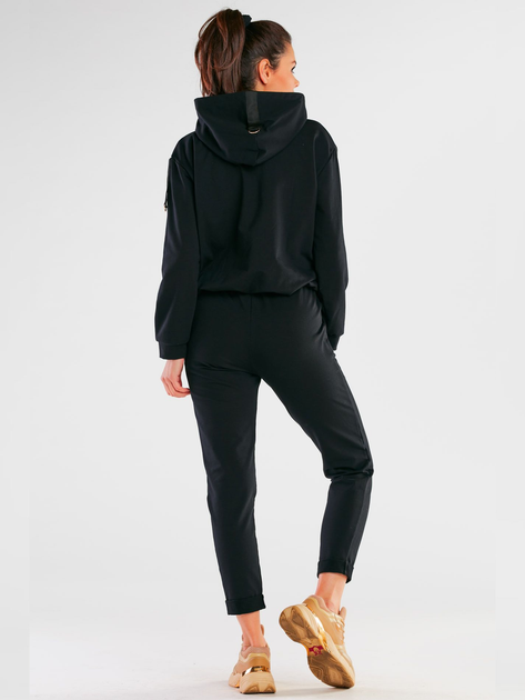 Bluza damska z kapturem kangurka Infinite You M248 1104151 S-M Czarna (5902360555594) - obraz 3