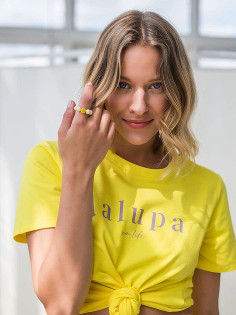 Koszulka piżamowa damska LaLupa LA109 1223040 XL Żółta (5903887675680) - obraz 8