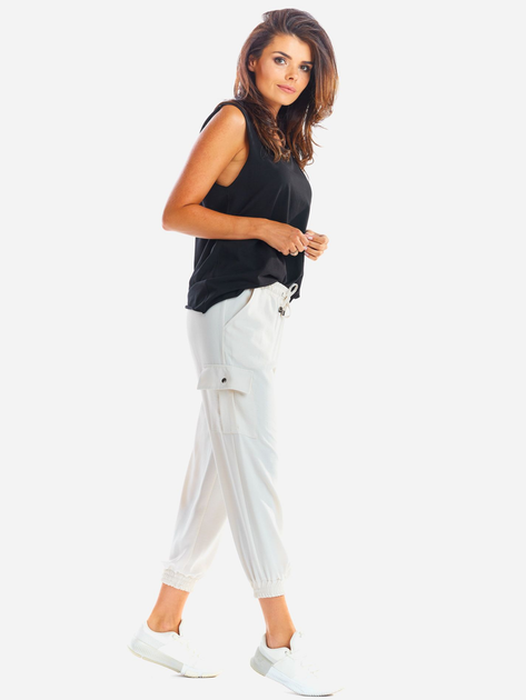 Spodnie dresowe damskie joggery Awama A293 106784 XL Beżowe (5902360539761) - obraz 5
