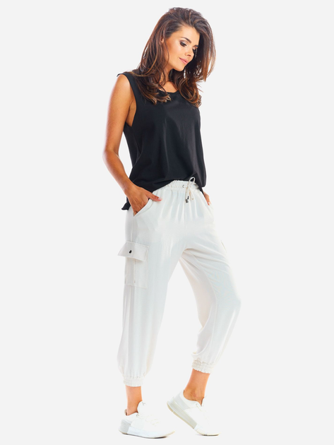 Spodnie dresowe damskie joggery Awama A293 106784 XL Beżowe (5902360539761) - obraz 6