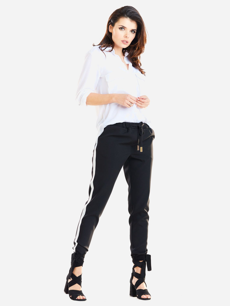 Spodnie slim fit damskie Awama A270 119478 L Czarne (5902360537040) - obraz 4