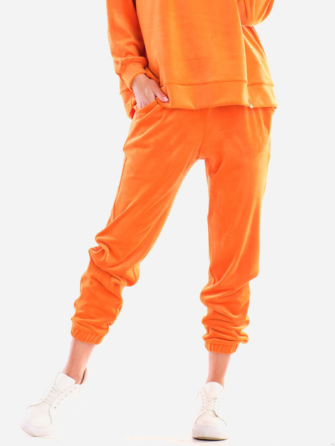Spodnie dresowe damskie Awama A411 1132542 M Pomarańczowe (5902360553156) - obraz 1