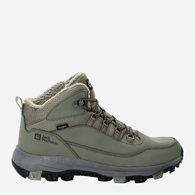 Zimowe buty trekkingowe męskie niskie Jack Wolfskin Everquest Texapore Mid M 4053611-4550 40 (6.5UK) 24.6 cm Oliwkowe (4064993836523) - obraz 1