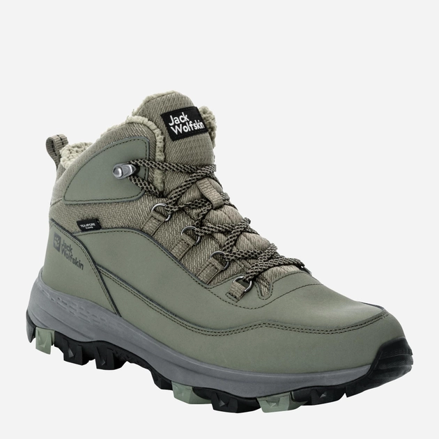 Zimowe buty trekkingowe męskie niskie Jack Wolfskin Everquest Texapore Mid M 4053611-4550 43 (9UK) 26.7 cm Oliwkowe (4064993836578) - obraz 2
