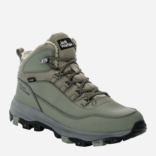Zimowe buty trekkingowe męskie niskie Jack Wolfskin Everquest Texapore Mid M 4053611-4550 44.5 (10UK) 27.6 cm Oliwkowe (4064993836592) - obraz 2