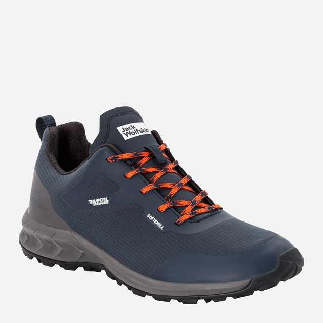 Чоловічі кросівки для треккінгу Jack Wolfskin Woodland Shell Texapore Low M 4054041-1010 41 (7.5UK) 25.5 см Темно-сині (4064993491487) - зображення 2