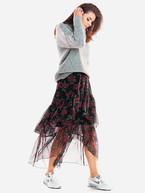 Spódnica z falbanami damska midi Awama A331 106898 L/XL Wielokolorowa (5902360545267) - obraz 5