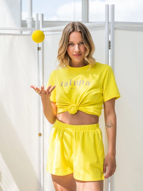 Szorty piżamowe damskie LaLupa LA110 1223045 XL Żółte (5903887675932) - obraz 6