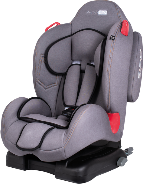 Автокресло 9-25кг, 9 мес-6 лет KALISTO FIX Grey Isofix серый FreeON ...