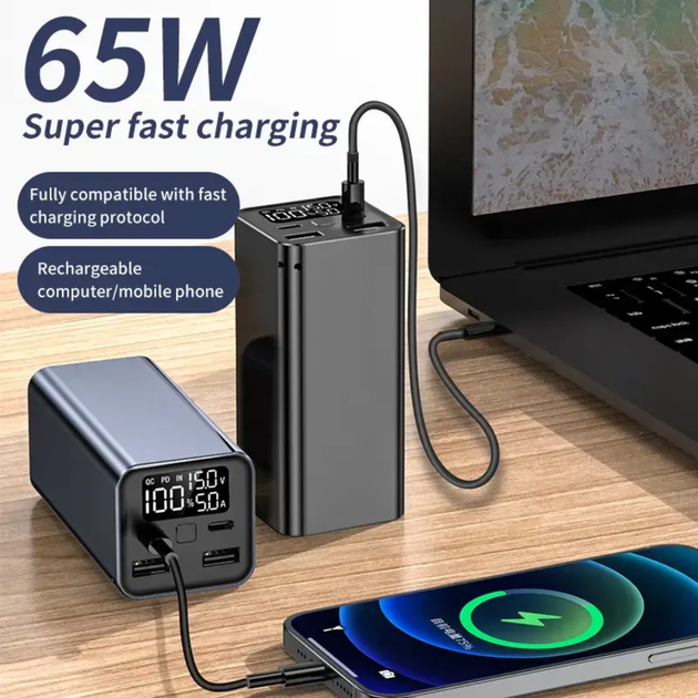 Універсальна мобільна батарея PowerBank Atria WPD-65 20000мАг - зображення 5