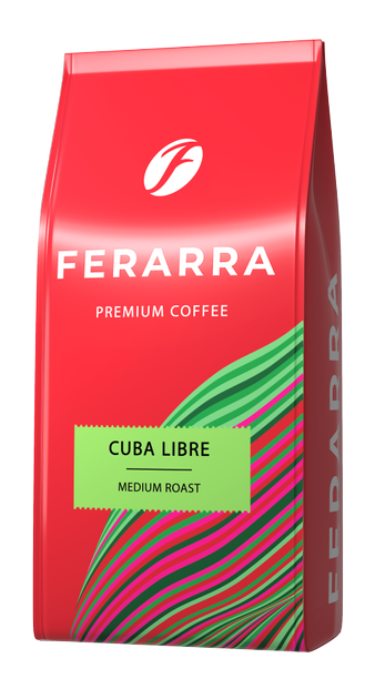 Акція на Кава в зернах Ferarra Cuba Libre з ароматом кубинського рому 1 кг від Rozetka