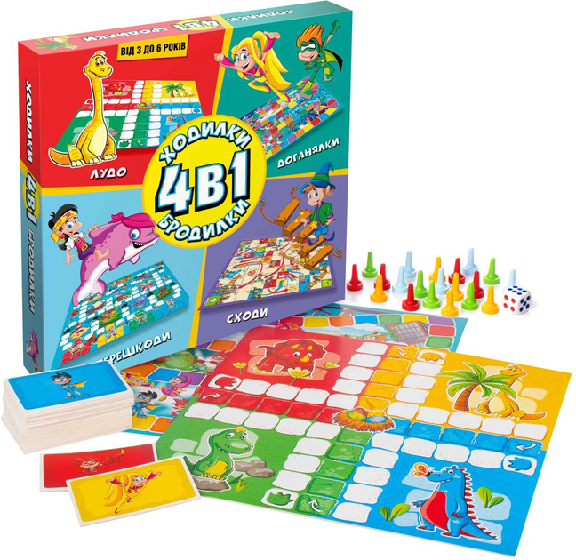 Ігра дитяча настільна DGT-GAMES Ходилки-Бродилки 4 в 1 (4820266220372) - зображення 2
