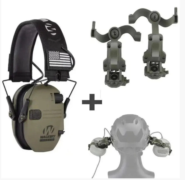 Активні навушники Walker's Razor з кріпленням для шолома FAST - зображення 2