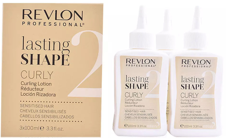 Balsam do kręcenia włosów wrażliwych Revlon Lasting Shape 2 Curly Lotion 3 x 100 ml (8432225078151) - obraz 1