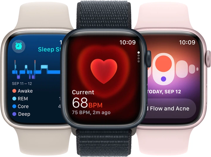 Смарт-годинник Apple Watch Series 9 GPS 41mm Midnight Aluminium Case with Midnight Sport Band - S/M (MR8W3) - зображення 7