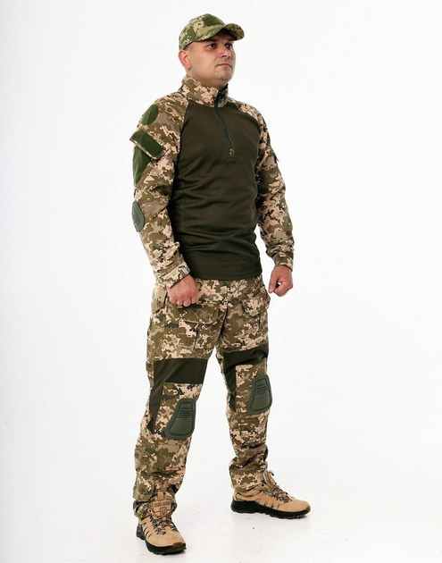 Военная тактическая форма Пиксель с наколенниками, летняя военная форма ЗСУ рип стоп, летний армейский костюм ВСУ 48 - изображение 1
