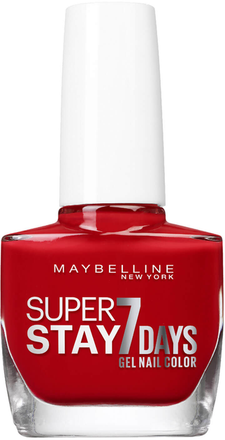 Lakier do paznokci Maybelline New York Superstay 7 days Gel Nail Color 008 Passionate Red 10 ml (3600530124862) - obraz 1