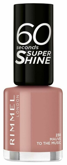 Лак для нігтів Rimmel London 60 Seconds Super Shine 230 Mauve To The Music 8 мл (3616301265207) - зображення 1