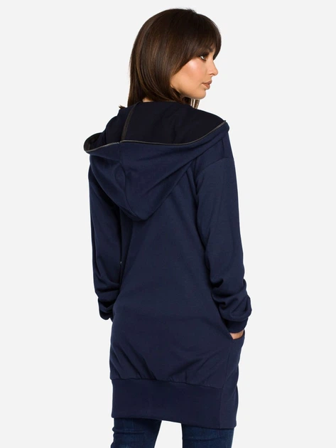 Bluza damska rozpinana streetwear długa BeWear B054 86953 2XL-3XL Granatowa (5903068402685) - obraz 2