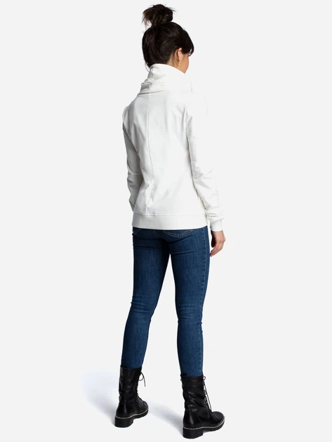 Толстовка на блискавці без капюшона жіноча BeWear B071 87019 M Екрю (5903068409127) - зображення 5