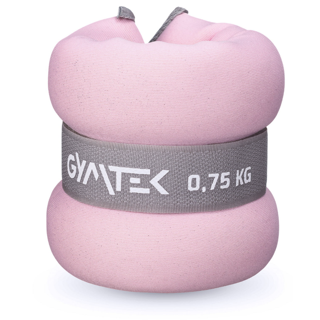Утяжелители Gymtek 2х0 75 кг розовые для рук и ног грузики для домашних тренировок йоги - изображение 5