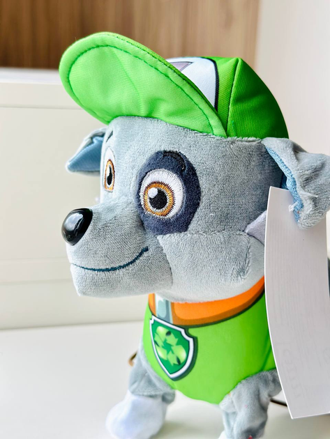 Мягкая интерактивная игрушка Paw Patrol Рокки на поводке Щенячий Патруль ходит, поет, машет хвостиком - изображение 3