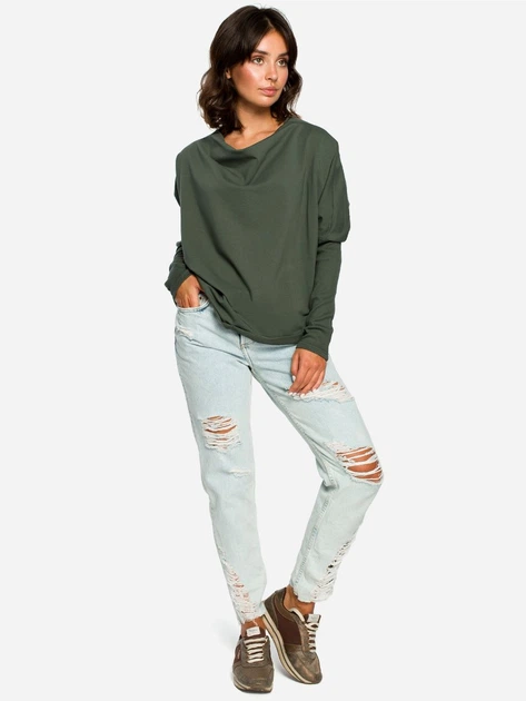 Bluza damska bez kaptura BeWear B094 87117 S-M Zielona (5903068424823) - obraz 3