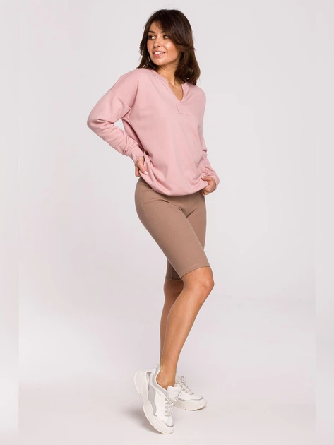 Bluza damska bez kaptura elegancka BeWear B225 1130347 S Pudrowa (5903887655941) - obraz 3