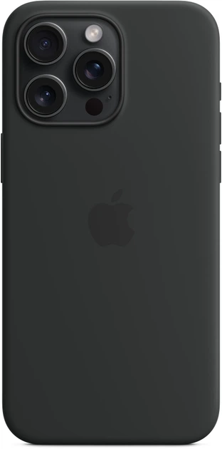 Панель Apple MagSafe Silicone Case для Apple iPhone 15 Pro Max Black (MT1M3) - зображення 4
