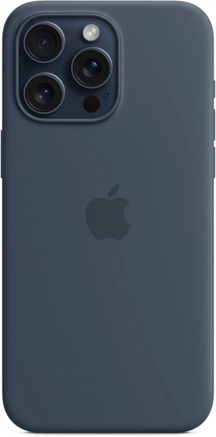 Etui Apple MagSafe Silicone Case do Apple iPhone 15 Pro Max Storm Blue (MT1P3) - obraz 2