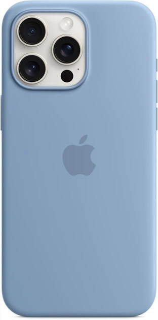 Панель Apple MagSafe Silicone Case для Apple iPhone 15 Pro Max Winter Blue (MT1Y3) - зображення 3