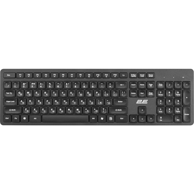 Клавіатура бездротова 2E KS260 WL Black 2E-KS260WB - зображення 1