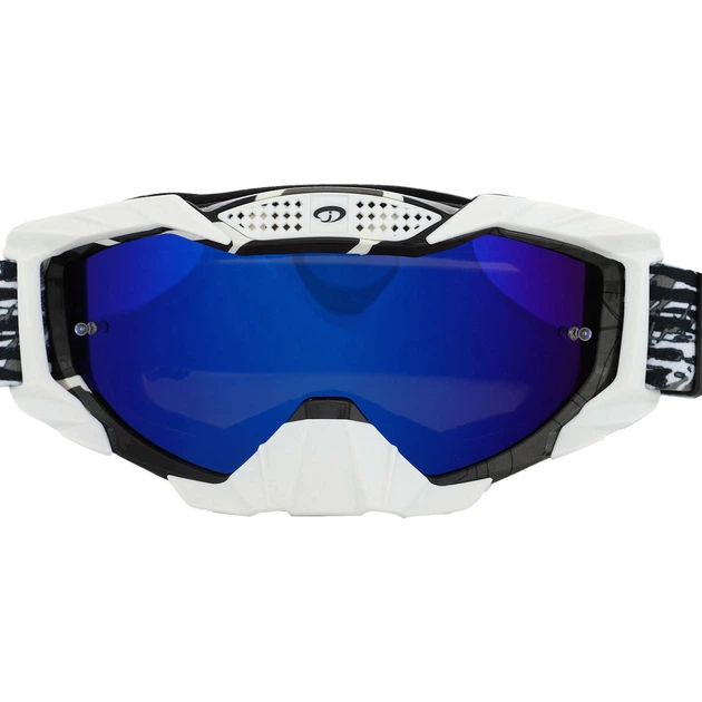 Мотоокуляри з затемненим візором Zelart Jie Polly Action 023 White-Blue-Grey - зображення 3