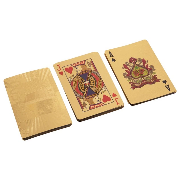 Карти гральні пластикові покерні SP-Sport Gold Poker Cards Heroe 4567-G 54 карти - зображення 2