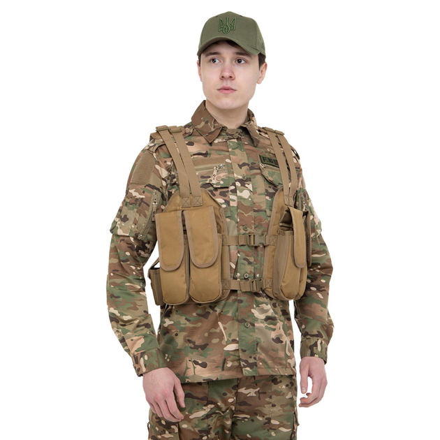 Разгрузочный жилет с подсумками Military Rangers ZK-V-103 40х59см Цвет: Хаки - изображение 1