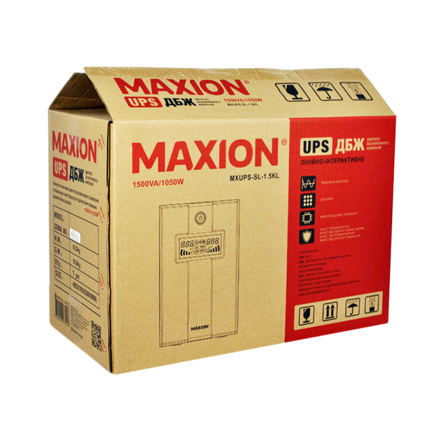 Джерело безперебійного живлення MAXION 24V 1500ВА/1050Вт з чистою синусоїдою - Фото 4 Джерело безперебійного живлення MAXION 24V 1500ВА/1050Вт з чистою синусоїдою - изображение 4