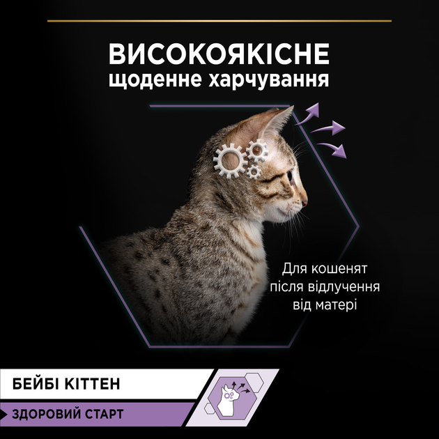 Упаковка вологого корму для кошенят після відлучення від матері Purina Pro Plan Baby Kitten Healthy Start мус з куркою 85 г х 24 шт (8445290673701/7613036693479) - зображення 7