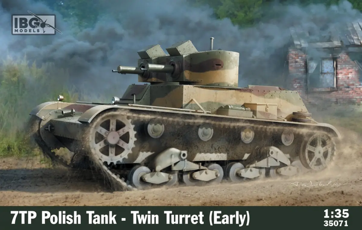 Model plastikowy IBG models 7TP Polish Tank-Twin Turret Early Production (5907747901797) - obraz 1