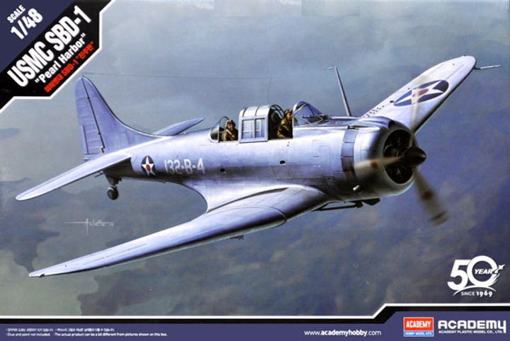 Model plastikowy Academy Hobby Models USN SBD-1 Pearl Harbour (8809258920687) - obraz 1