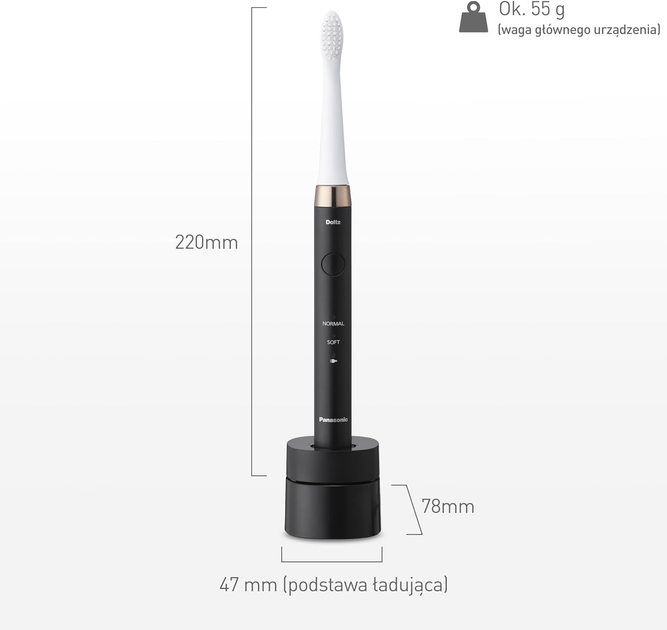 Soniczna szczoteczka do zębów Panasonic EW-DM81-K503 Czarna - obraz 8