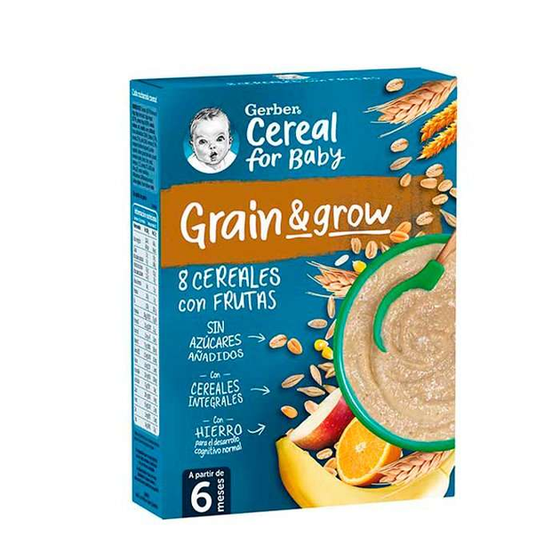 Kaszka owsiana dla dzieci Gerber Porridge 8 Cereals and Fruit 250 g (7613287104106) - obraz 1