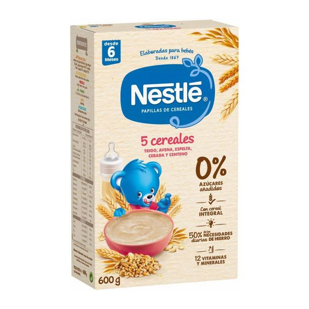 Дитяча мультизлакова каша Nestle Nestl Porridge Of 5 Cereals 600 г (8410100013671) - зображення 1