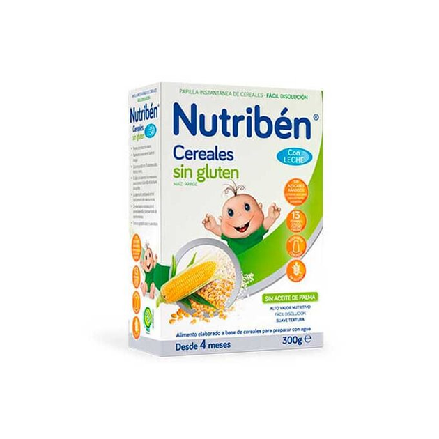 Дитяча мультизлакова каша Nutriben Nutribn Gluten Free 300 г (8430094056072) - зображення 1