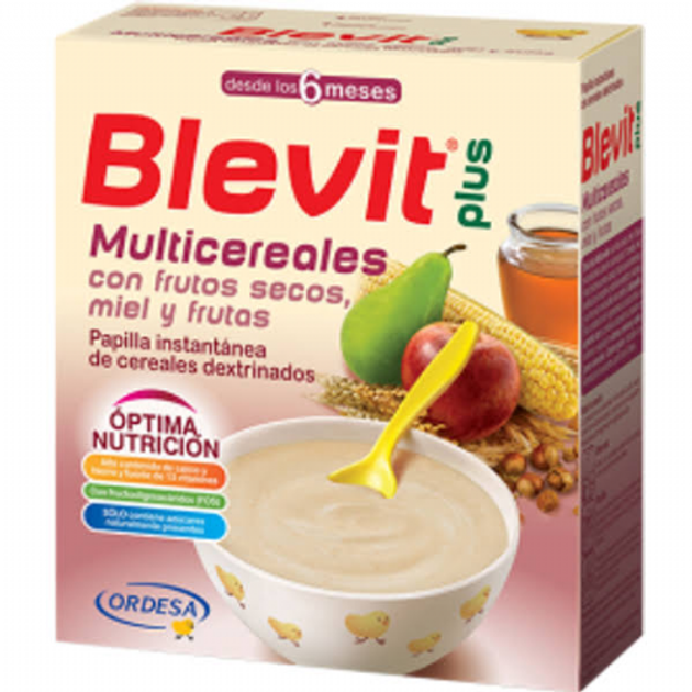 Kaszka wieloziarnista dla dzieci Ordesa Blevit Plus Multicereal Dried Fruit and Nuts 600 g (8470003564519) - obraz 1