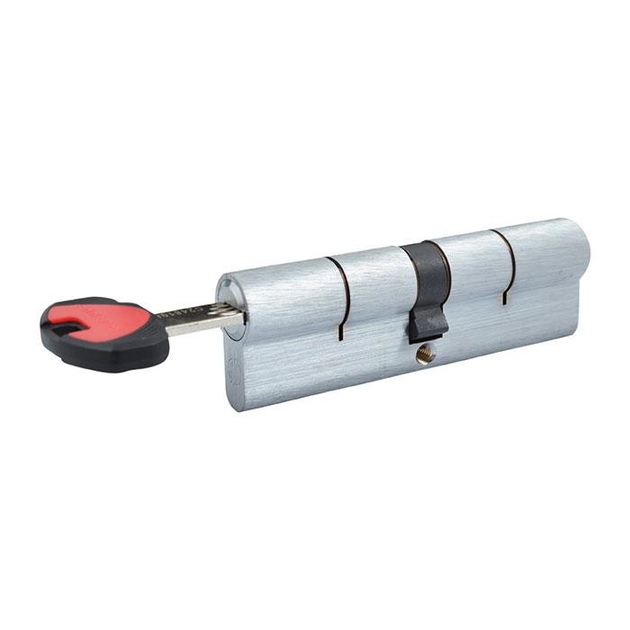 Циліндр SECUREMME K2 80mm 40/40 мм (5кл +1 монтажний ключ) мат.хром 48118 - зображення 1