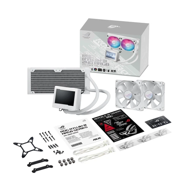 Chlodzenie wodne Asus ROG Ryujin III 240 ARGB White Edition (90RC00K2-M0UAY0) - obraz 8