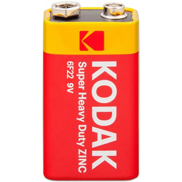 Батарейка Kodak КРОНА сольова 9V 1шт. для годинників будильників та ...