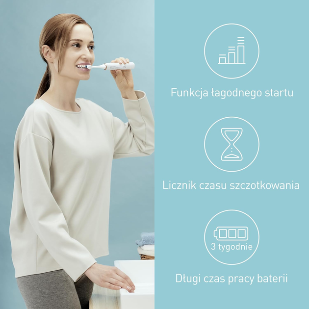 Soniczna szczoteczka do zębów Panasonic EW-DC12-W503 Biała - obraz 7