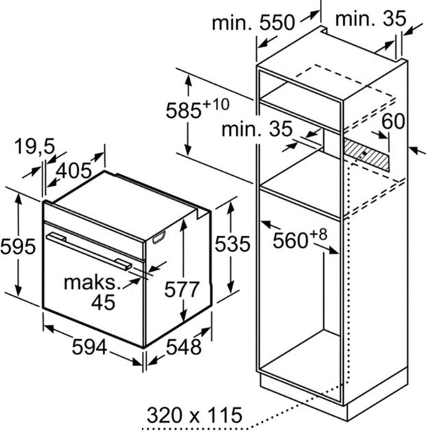 Piekarnik elektryczny Bosch HBG672BW1S - obraz 5